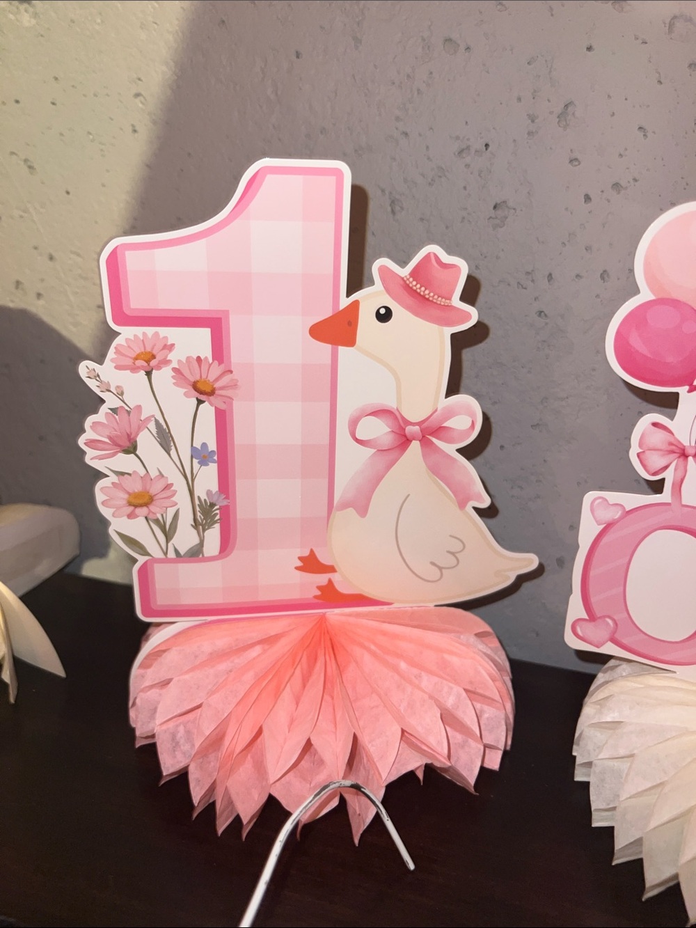 ONE SILLY GOOSE First Birthday Table Centerpieces